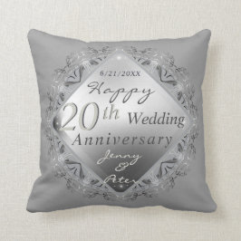 10,11,20,25,70e bruiloftThrow Pillow Kussen
