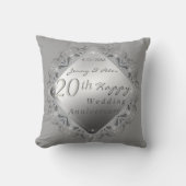 10,11,20,25,70e bruiloftThrow Pillow Kussen (Voorkant)