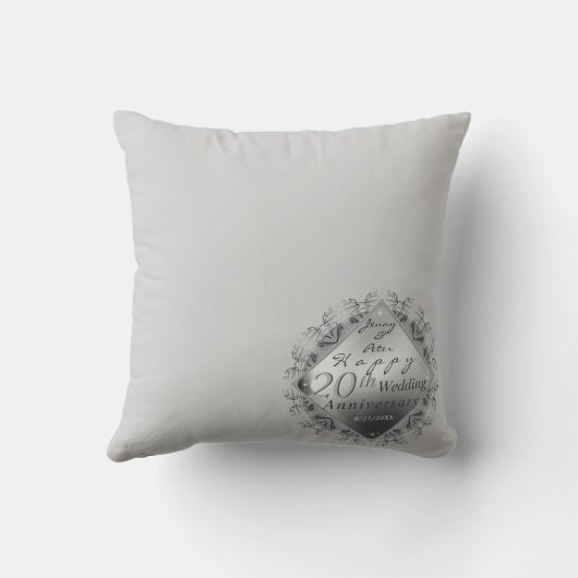 10,11,20,25th,70th Bruiloft Jubileum + Foto Kussen (Achterkant)