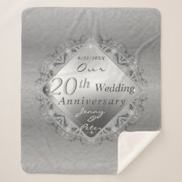 10,11,20th,25th,70th Wedding Jubileum Sherpa Deken