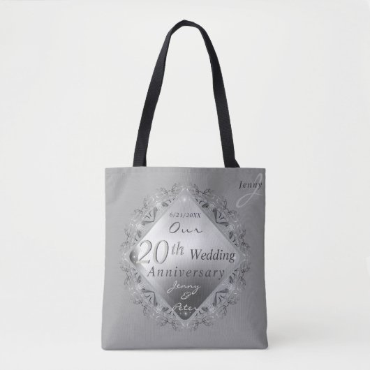 10,11,20th,25th,70th Wedding Jubileum Tote Bag (Voorkant)