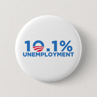 10,1% werkloosheid ronde button 5,7 cm