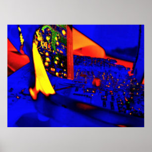 10^23 rood blauw  poster