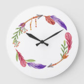 10.75" Boho-gestructureerde ronde acryl wandklok (Voorkant)