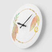 10.75" Boho-gestructureerde ronde acryl wandklok (Hoek)