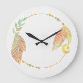 10.75" Boho-gestructureerde ronde acryl wandklok (Voorkant)