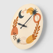 10.75" Boho Illustratie Acryl Grote Klok (Hoek)