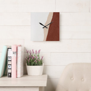 10,75-inch Abstract acrylpatroon Vierkante Klok