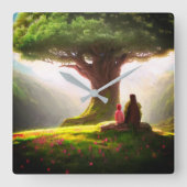 10,75-inch vierkante acrylwandklok vierkante klok (Voorkant)