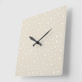 10,75" Ivoor Polka Square Acryl wandklok (Hoek)