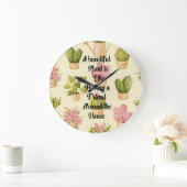 10.75" Ronde Acryl Muurklok met Plant Quote Grote Klok (Huis)