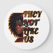 10,75" ronde acryl wandklok - ze houden niet van o (Voorkant)