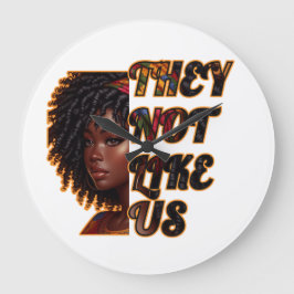 10,75" ronde acryl wandklok - ze houden niet van o