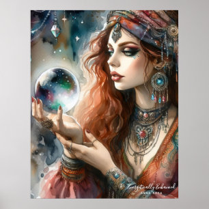 *~* 10 A100 Psychische Boho Gypsy Vrouw Poster