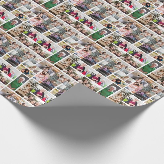 10 Aangepaste fotocollage Cadeaupapier (Hoek)