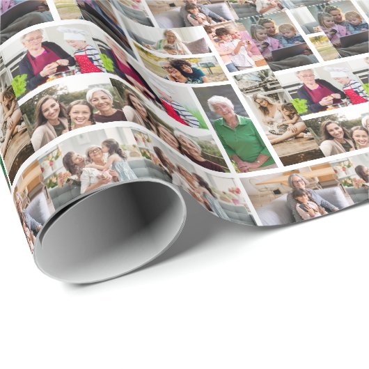 10 Aangepaste fotocollage Cadeaupapier (Rol Hoek)