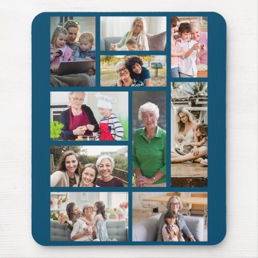 10 Aangepaste fotocollage Muismat (Voorkant)