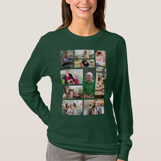 10 Aangepaste fotocollage T-shirt (Voorkant)