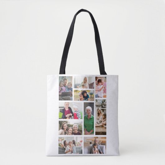 10 Aangepaste fotocollage Tote Bag (Voorkant)