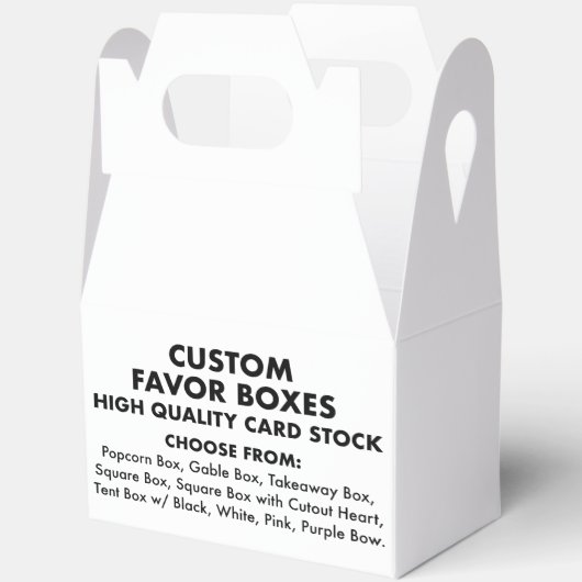 10 aangepaste gepersonaliseerde grote gable gunst  bedankdoosjes (Open)
