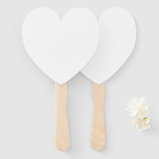 10 Aangepaste gepersonaliseerde hart huwelijksprog Handwaaier