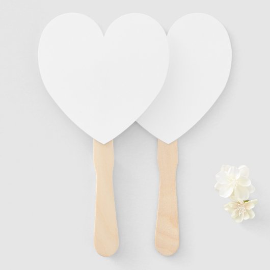 10 Aangepaste gepersonaliseerde hart huwelijksprog Handwaaier (Voorkant en achterkant)