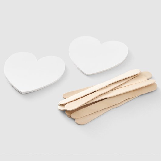 10 Aangepaste gepersonaliseerde hartvormige huweli Handwaaier (Niet-gemonteerd)