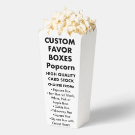 10 Aangepaste gepersonaliseerde Popcorn Favor Boxe Bedankdoosjes