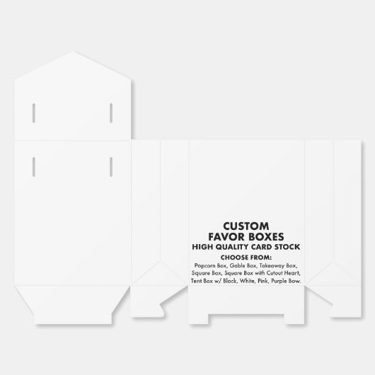 10 Aangepaste gepersonaliseerde Tent Favor Boxen w Bedankdoosjes (Ongevouwen)