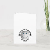 10 Aangepaste Golfballen BLUE EYES Happy Face Begr Kaart (Achterkant)