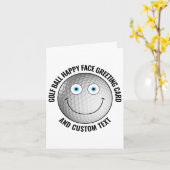 10 Aangepaste Golfballen BLUE EYES Happy Face Begr Kaart (Gele Bloem)