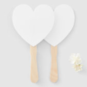 10 Aangepaste Persoonlijke Hart Trouwprogramma Waa Handwaaier (Voorkant en achterkant)