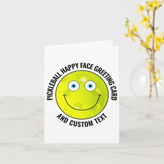 10 Aangepaste Pickleball BLAUWE OGEN Gelukkig Gezi Kaart (Gele Bloem)