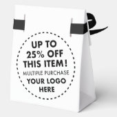10 aangepaste tent favor box 25% korting bulk aank bedankdoosjes (Achterkant)