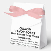 10 Aangepaste Tent Favor Dozen met Roze Lint Bedankdoosjes (Voorkant)