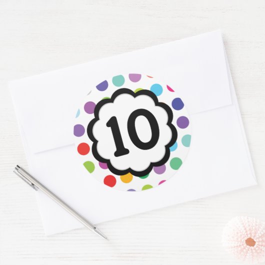 10 - Aantallen Ronde Sticker (Envelop)