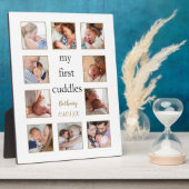 10 Afbeeldingen Collage Mijn eerste Cuddles Pasgeb Fotoplaat (Zijkant)