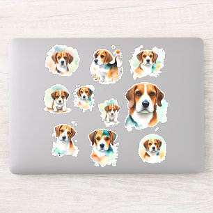 10 Beagles Scrapbook en Journaling Sticker