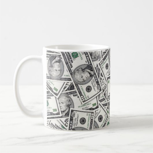 $10 Bil Geld Patroon Koffiemok (Links)