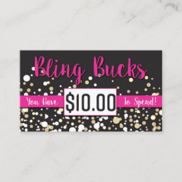 $10 Bling Bucks Kortingskaartje