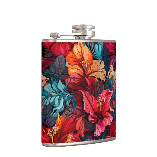 #10 Bloemen patroon Heupfles (Rechts)