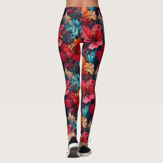 #10 Bloemen patroon Leggings (Achterkant)