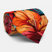 #10 Bloemen patroon Stropdas (Opgerold)