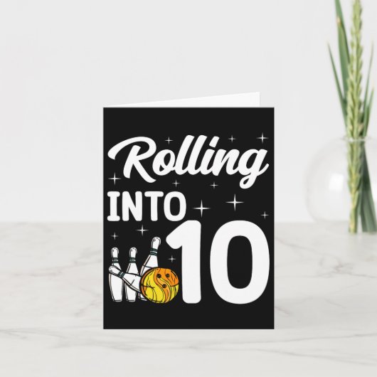 10 Bowling 10e verjaardag Kaart (Voorkant)