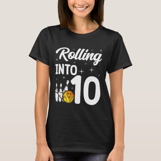 10 Bowling 10e verjaardag T-shirt (Voorkant)