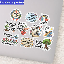 10 Bulk Retro Citaten | Beste Leraar Waardering Sticker