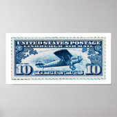 10 Cent Lindberg Air Mail Stamp Poster (Voorkant)
