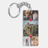 10 Collage voor foto's Familie Gepersonaliseerd Sleutelhanger (Voorkant Links)