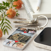 10 Collage voor foto's Familie Gepersonaliseerd Sleutelhanger (Voorkant Rechts)