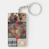 10 Collage voor foto's Familie Gepersonaliseerd Sleutelhanger (achterkant)